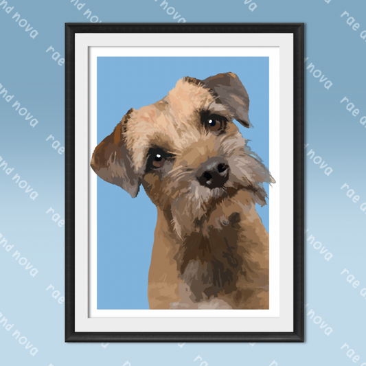 Border Terrier Pet Portrait Print